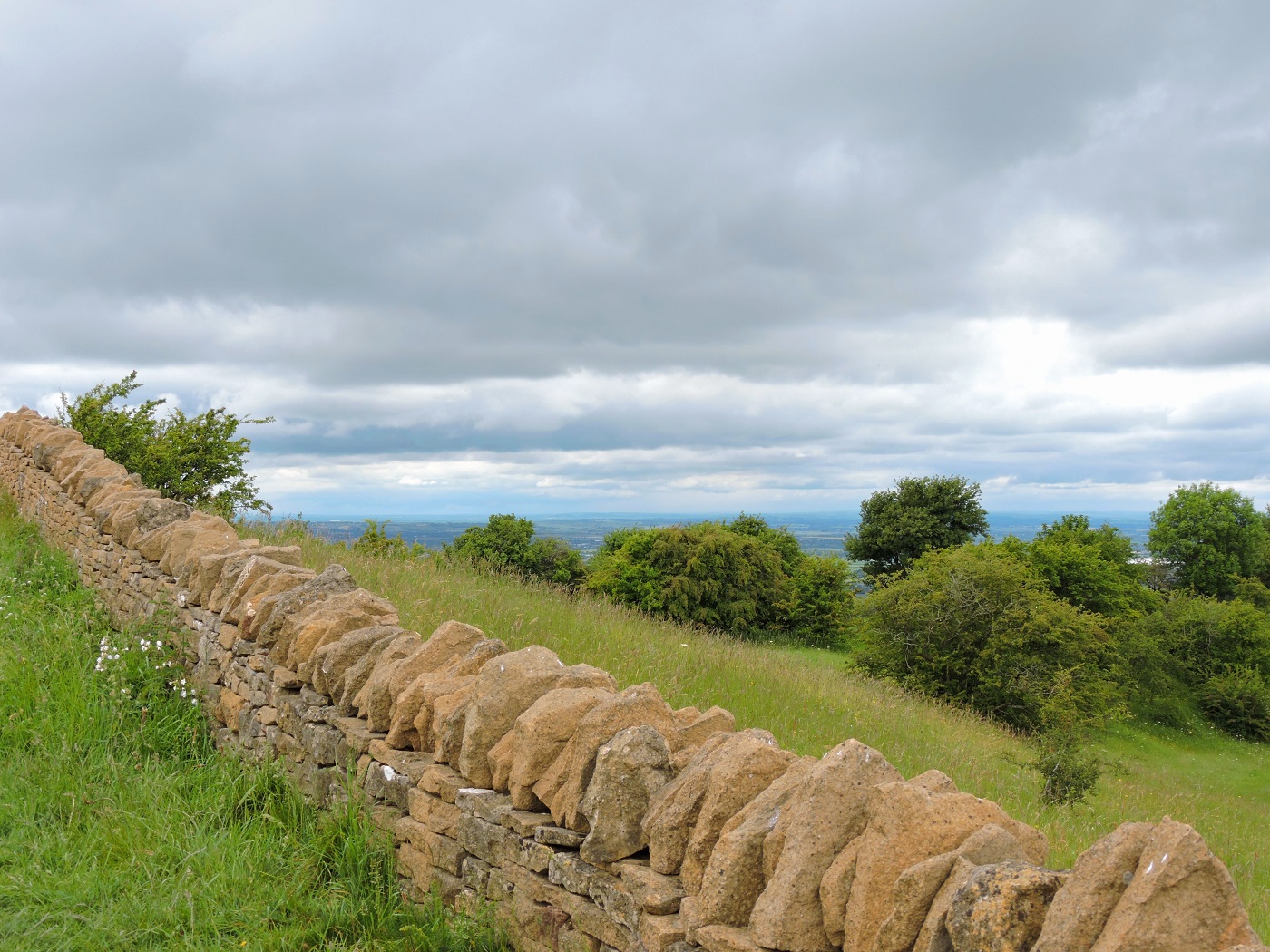 stone wall along the way
