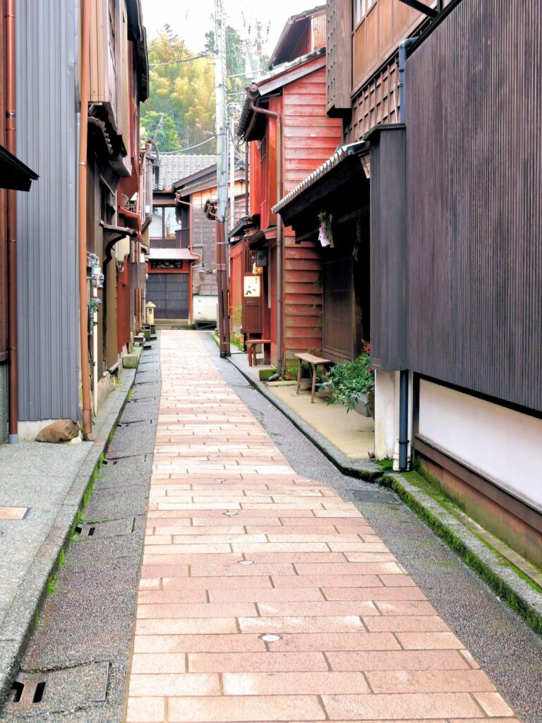 brick alley through geisha tea district