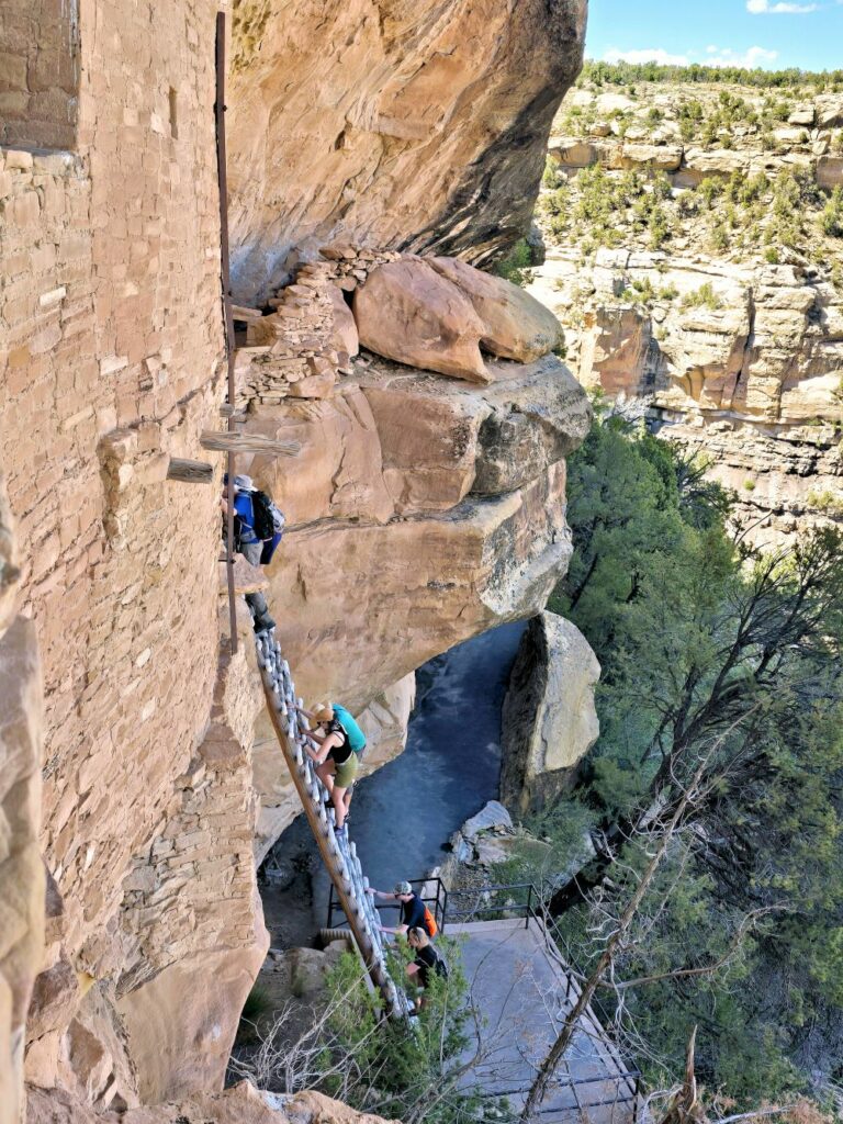 32 foot ladder to cliff dwelling