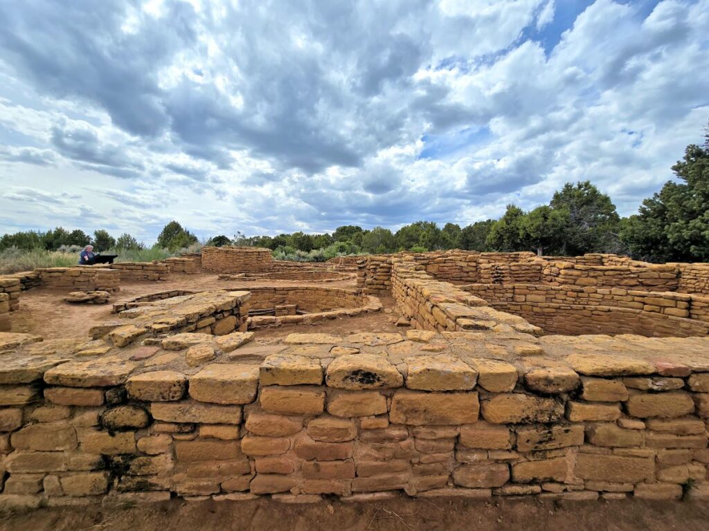 excavated village remains at Mesa Verde National Park