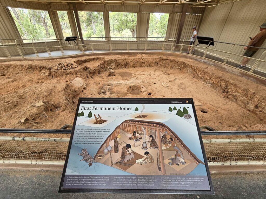 excavated pit house at Mesa Verde